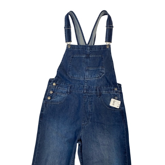 Free People NWT We The Free Ziggy Denim Overalls Size M Short Version - Picture 8 of 15